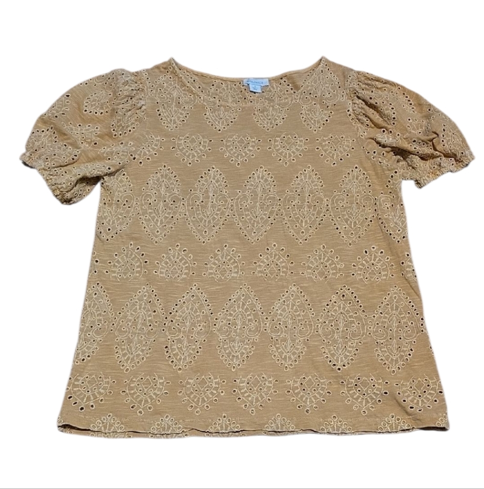 Sundance Mustard Eyelet Blouse